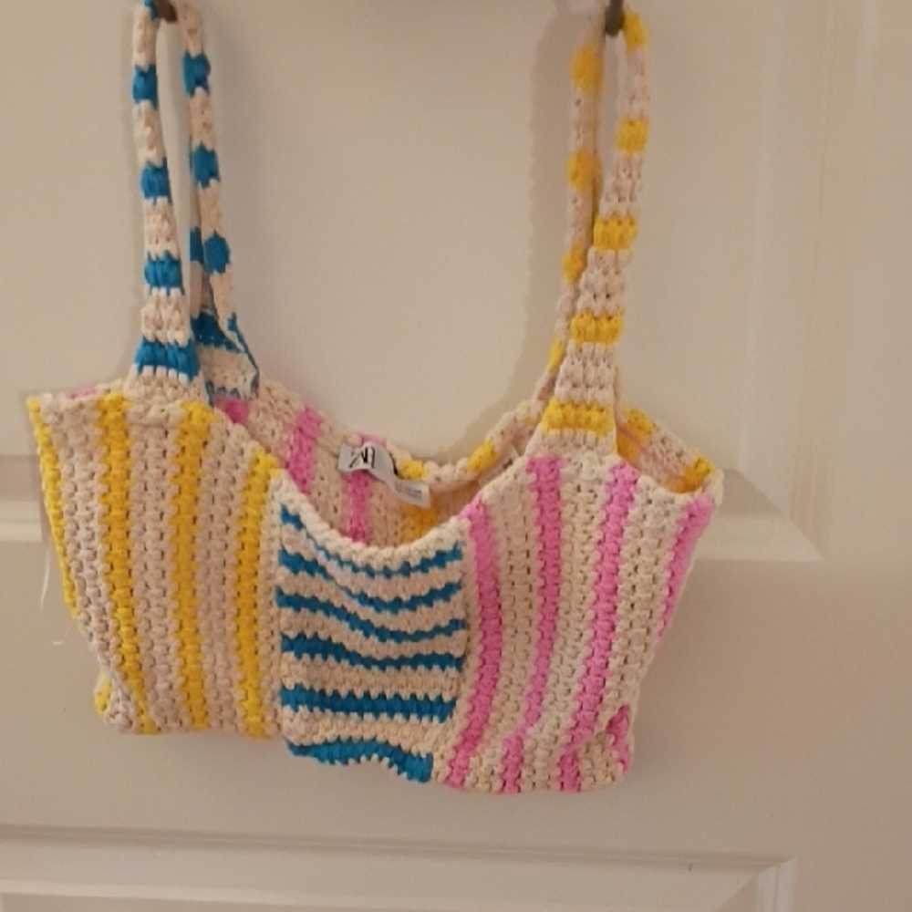 Colorful Crochet Women's Croptop